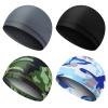 4Pcs Wave Cap for Men Silky Durags Elastic Band Wave Caps for 360 540 720 Waves Soft Breathable Satin Durag Unisex Adults Kids Skullies Beanies Hats Shower Cap(Black, Dark Gray, Green, Sky Blue) view 1