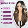 FABELLE Golden Brown Wig Lace Front Wig HD Lace Loose Body Wave Wig Pre-Plucked Glueless Wig Beginner Friendly For Black Women Long Hair With Curtain Bangs view 2