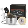 Shaving Brushes Kit For Men, 4 In 1 Shaving Brush Set Includes Badger Hair Shave Brush, Stainless Steel Shaving Bowl, Shaving Stand and Soap view 1