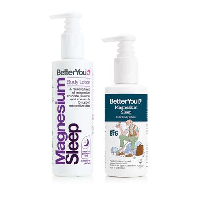 BetterYou Sleep Lotion Bundle - Magnesium Sleep Body Lotion for Women and Men - Magnesium Baby Cream - Lavender and Chamomile Infused - 2 pc