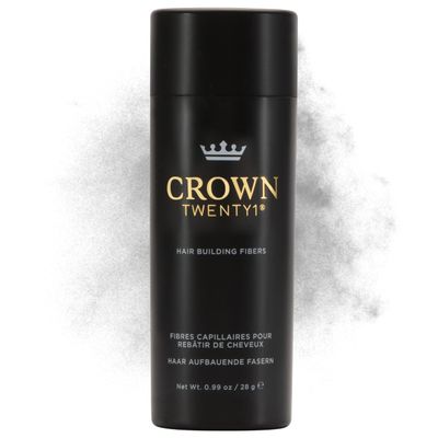 CROWN Hair Building Fibers (28g) - Instantly Cover Fine & Thinning Hair for a Thicker, Fuller Look - A Natural Keratin Concealer - 13 Shades for Men & Women - White