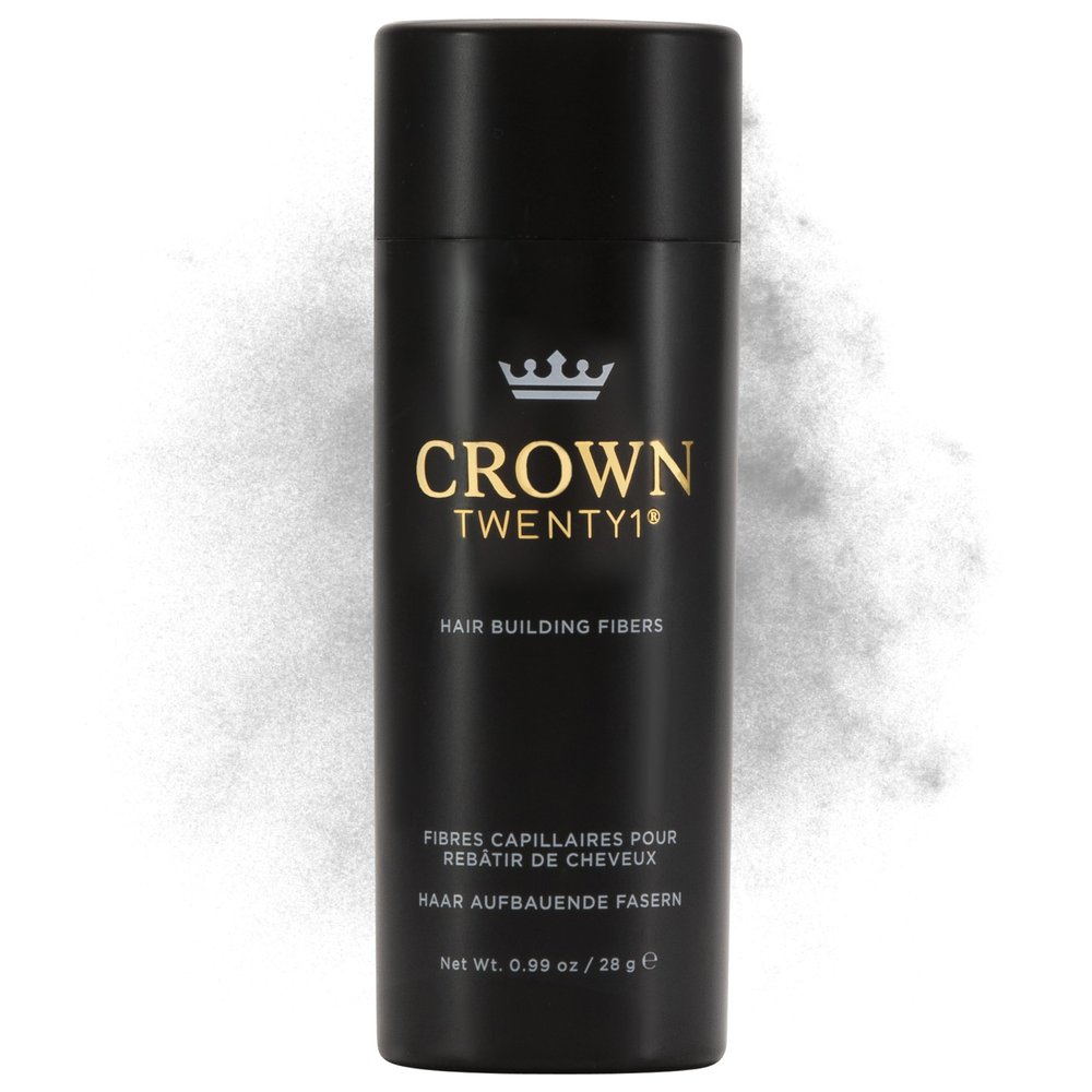 CROWN Hair Building Fibers (28g) - Instantly Cover Fine & Thinning Hair for a Thicker, Fuller Look - A Natural Keratin Concealer - 13 Shades for Men & Women - White