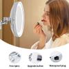 Wall Mounted 10X MagnificationVanity Mirror, Double-Sided Makeup Mirror Foldable, 360 Swivel Extend and Fold Bathroom Shaving Mirror Gun Gray,Hardwired view 2