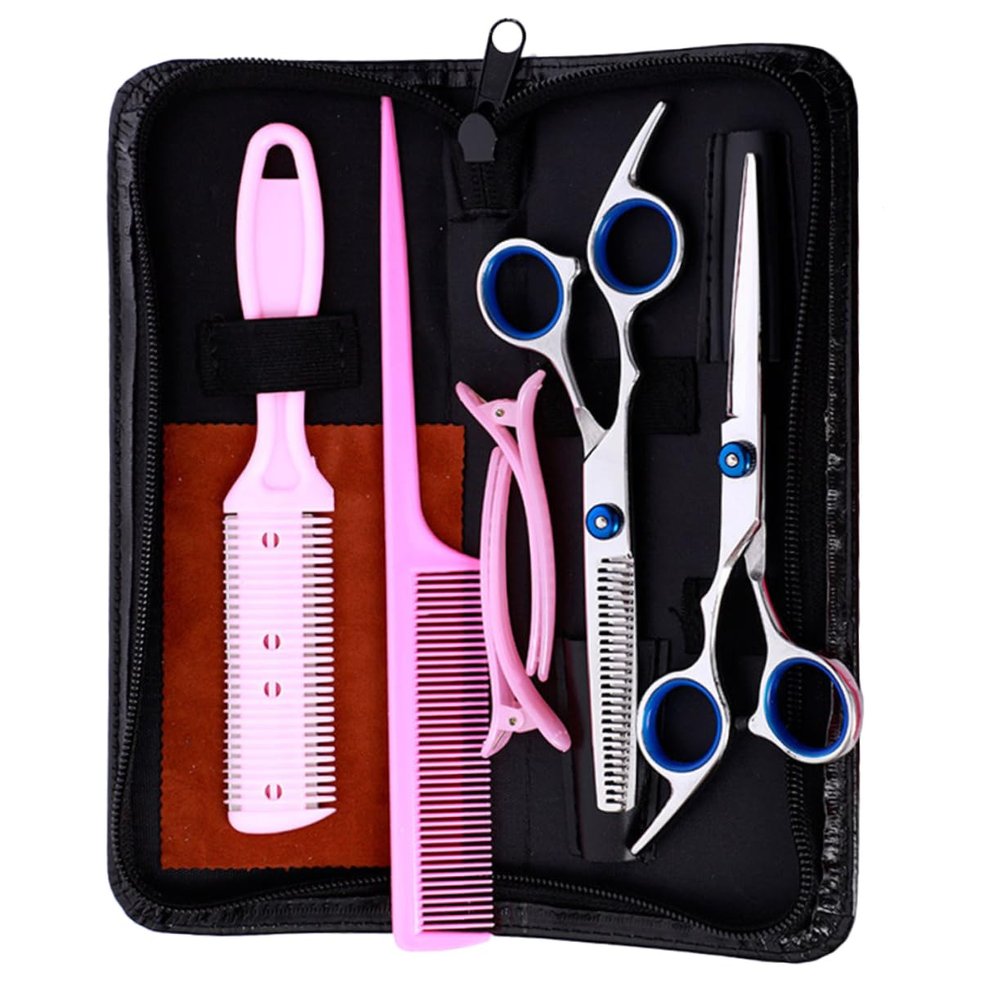 WRITWAA Haircutting Kit Professional Scissors Hairdressing Tool Set Complete Hair Styling Kit for Barbers Stylists