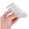 Beaupretty Dual-Sided Zinc Alloy Shaving Comb Pocket Size for Men  Anti-Static Beard Grooming Brush view 4