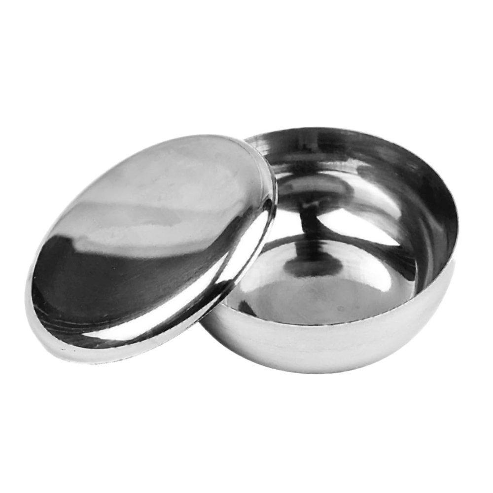 EXQUIMEUBLE Razor Holder for Men Shaving Bubble Bowl Lid Stainless Steel Shaving Bowl Accessory Kit