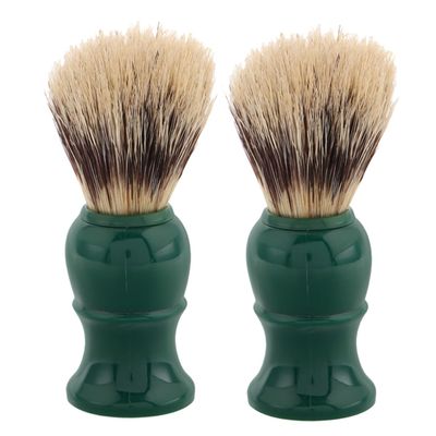 Ipetboom 2pcs Soft Bristle Handle Shaving Brush for Comfortable Facial Massage Grooming Tool for Home and Salon Use Gentle Skin Suitable for All Beard Types