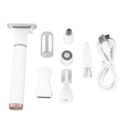 Electric Razors for Women, 5 in 1 Face Trimmer for Women Low Noise Rechargeable Bikini Trimmer Pubic Hair Nose Eyebrows Beard