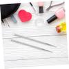 Beaupretty 2Pcs Stainless Steel Cuticle Pusher Ergonomic Nail Art Tools for Removing Dead Skin Durable Manicure Accessories for Professional Salon Home Use view 2