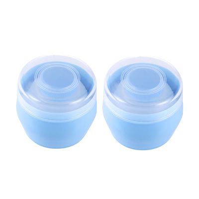 Beaupretty 2pcs Soft Puff with Storage Case Automatic Dispensing Talcum Puff for Infants for Kids for Travel