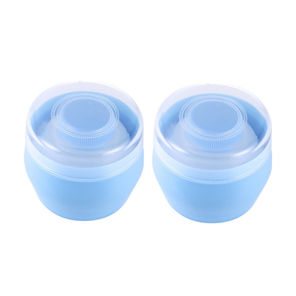 Beaupretty 2pcs Soft Puff with Storage Case Automatic Dispensing Talcum Puff for Infants for Kids for Travel