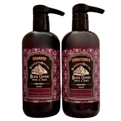 Black Canyon Blackberry & Magnolia Scented Argan Oil Hair Shampoo and Conditioner Set, 16 Oz Shampoo - 16 Oz Conditioner