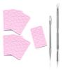 2 Nail Cuticle Pusher, Pre-Treatment Double-Ended Cuticle File with 180 Self-Adhesive Sandpaper for Grinding, Polishing Nail Art Tools-for Salon and Home Use view 1