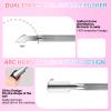 2 Nail Cuticle Pusher, Pre-Treatment Double-Ended Cuticle File with 180 Self-Adhesive Sandpaper for Grinding, Polishing Nail Art Tools-for Salon and Home Use view 3