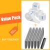 NICEMOVIC 5 Rolls Disposable Barber Paper Neck Strips and 150 Pack Pocket Combs Bulk Set view 1