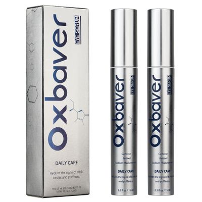 Oxbraver Eye Bags Treatment for Men: Caffeine Eye Cream with Cooling Roller - Reduces Puffiness, Dark Circles - Hydrating Daily Under Eye Cream