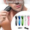 USB Rechargeable Shaver Travel Friendly Electric Trimmer with Powerful Motor Shaving Device for Office Hotel Airport Use view 2