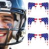 40 Pairs American Flag Eye Black Temporary Tattoos, Sports Face Patriotic Eye black Temporary Tattoos for Baseball Football Softball Themed Party Birthday Party Supplies (Two Wings2) view 1