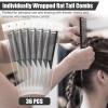 NICEMOVIC 5 Rolls Disposable Barber Paper Neck Strips and 36 Pack Rat Tail Parting Combs view 2