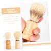 CTIRCHIU 2pcs Wood Handle Shaving Brush Premium Bristles for Rich Father Day for Mens Grooming and Beard Care Travel Friendly Shave Accessory view 2