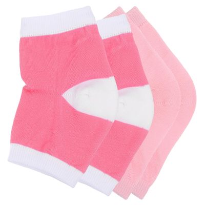 Beaupretty Gel Moisturizing Heel Socks for Dry Cracked Feet 2 Pairs of Breathable Cotton Heel Protectors Elastic Foot Sleeves for Comfortable Outdoor Use