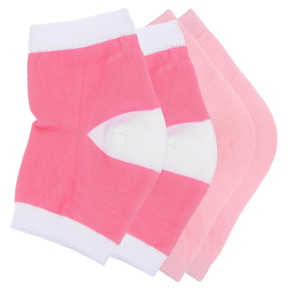 Beaupretty Gel Moisturizing Heel Socks for Dry Cracked Feet 2 Pairs of Breathable Cotton Heel Protectors Elastic Foot Sleeves for Comfortable Outdoor Use