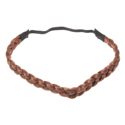 VICASKY Fashion Elastic Stretch Headband for Women Unique Design Classic Wide Plaits Coffee Color Hair Accessory for Women for Daily Wear
