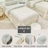 Brown,75x190cm/29.5x74.8in,Reusable Massage Bed Cover Fleece with Holes Elastic Solid Color Massage Table Sheets Washable Pillowcase Stool Cover Quilt Bed Cover 4 Pieces Set view 2