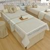 Camel,70x180cm/27.5x70.8in,Fleece Massage Table Cover with Face Hole,Elastic Washable Massage Bed Sheets Large Beauty Massage Couch Cover Suitable for Salons SPA and Therapists view 4