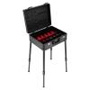 Barber Case, Portable Barber Mobile Station With Stand Legs And Lock,Height-Adjustable (18.11-31.5 In),Large Capacity Professional Mobile Barber Toolbox For Barbershops, Barber Stores, Etc.(Black) view 2