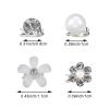 40Pcs Mini Flower Hair Clips Cute Mini Rhinestone Hair Pins Small Pearl Decorative Wedding Accessories for Women Girls view 2