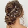40Pcs Mini Flower Hair Clips Cute Mini Rhinestone Hair Pins Small Pearl Decorative Wedding Accessories for Women Girls view 4