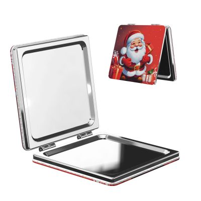 FHEDVBN Compact Mirror for Purse, 1X/2X Magnifying Mirror for Women Men Santa Claus Xmas Gifts Makeup Mirror 2-Sided Handheld Folding Mirror Portable Travel Mirror Mini Vanity Mirror
