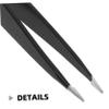 Baluue Stainless Steel Brow Hair Tweezers Precision Pointed Tip for Ingrown Hair Removal Eyelash Extensions Brow Tweezers view 3