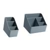 2Pcs Multi-Compartment Cosmetics Organizer Dusty Blue Pink Toiletry Storage Box Jewelry Container for Students Makeup Accessories Holder for Home and Travel view 1