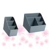2Pcs Multi-Compartment Cosmetics Organizer Dusty Blue Pink Toiletry Storage Box Jewelry Container for Students Makeup Accessories Holder for Home and Travel view 3