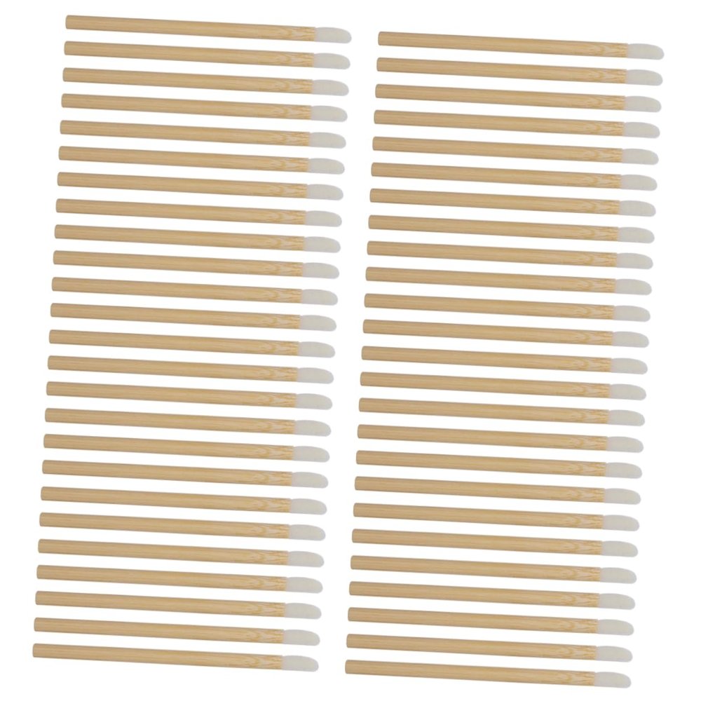 TOVINANNA 50pcs Handle Lip Brush Lipstick Applicators Makeup Tools for Lip Mask Easy to Carry