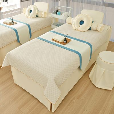 Beige,70x190cm/27.5x74.8in,Fleece Massage Table Cover with Face Hole,Elastic Washable Massage Bed Sheets Large Beauty Massage Couch Cover Suitable for Salons SPA and Therapists