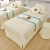 Beige,70x190cm/27.5x74.8in,Fleece Massage Table Cover with Face Hole,Elastic Washable Massage Bed Sheets Large Beauty Massage Couch Cover Suitable for Salons SPA and Therapists view 1