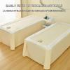 Beige,70x190cm/27.5x74.8in,Fleece Massage Table Cover with Face Hole,Elastic Washable Massage Bed Sheets Large Beauty Massage Couch Cover Suitable for Salons SPA and Therapists view 3
