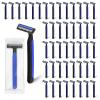 Fafortune Disposable Twin Blade Razors in Bulk, Individually Wrapped - Clear Safety Cap, For Homeless, Hotel, Airbnb, Travel (pack of 50,blue) view 1