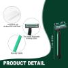 Fafortune Disposable Twin Blade Razors in Bulk, Individually Wrapped - Clear Safety Cap, For Homeless, Hotel, Airbnb, Travel (pack of 200,green) view 2