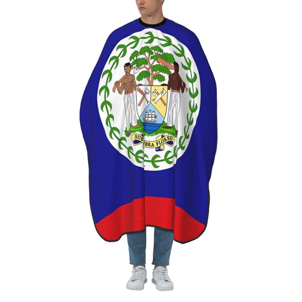 Belize Flag Barber Cape with Adjustable Buckle Hair Cutting Salon Cape for Unisex, Perfect for Hairstylists