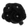 CALLARON Synthetic Hair Bun with Claw Clip Dazzling Rhinestone Elegant Chignon Extension for Women for Bridal Updos and Special Occasions view 1