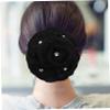 CALLARON Synthetic Hair Bun with Claw Clip Dazzling Rhinestone Elegant Chignon Extension for Women for Bridal Updos and Special Occasions view 4