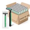 Fafortune Disposable Twin Blade Razors in Bulk, Individually Wrapped - Clear Safety Cap, For Homeless, Hotel, Airbnb, Travel (pack of 400,green) view 1