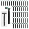 Fafortune Disposable Twin Blade Razors in Bulk, Individually Wrapped - Clear Safety Cap, For Homeless, Hotel, Airbnb, Travel (pack of 100,black) view 1