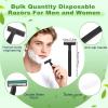Fafortune Disposable Twin Blade Razors in Bulk, Individually Wrapped - Clear Safety Cap, For Homeless, Hotel, Airbnb, Travel (pack of 100,black) view 2