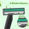 Fafortune Disposable Twin Blade Razors in Bulk, Individually Wrapped - Clear Safety Cap, For Homeless, Hotel, Airbnb, Travel (pack of 100,black) view 4