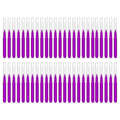 50 Pieces Micros Eyebrow Spoolie Brush with Caps Brow Lamination Tool Eyelash Brush Multifunctional Micros Lash Comb
